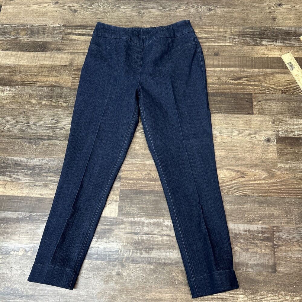 Soft Surroundings Jeans SiPull On Skinny Jegging Dark Wash Size PS 39164